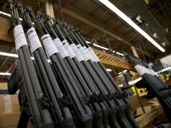gunrunnerhell:  PTR: Made in South Carolina A rack of rifles at the Connecticut gun manufacturer known for their G3 clones and variants. PTR has been very vocal about leaving the state after sweeping gun control laws were passed. Apparently they’ve