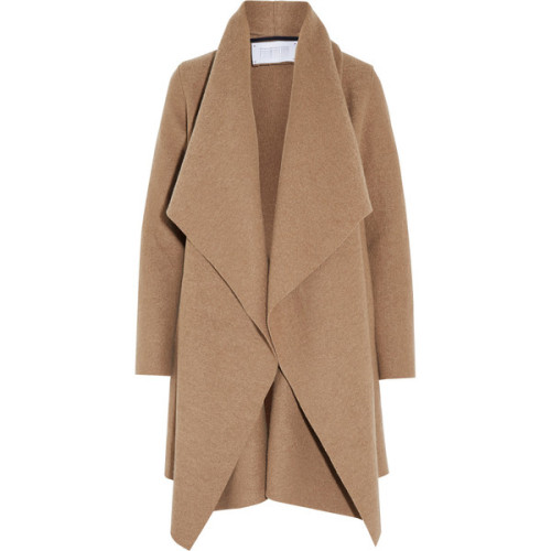 Harris Wharf LondonShawl-collar Wool Coat ❤ liked on Polyvore (see more fur collar wool coats)