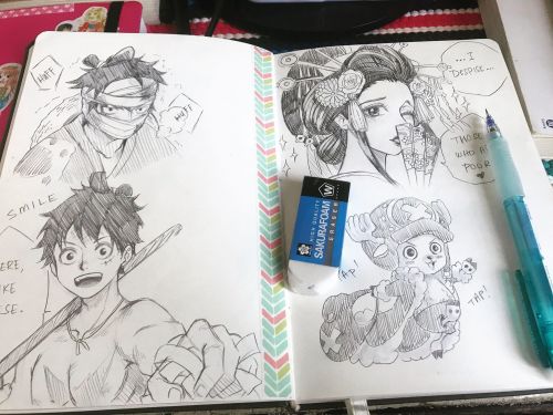 One piece sketches from manga panels ♥