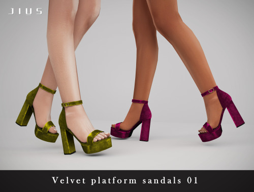 The Velvet Collection Part I[Jius] Velvet platform sandals 0114 swatchesSuitable for basic gameHave 