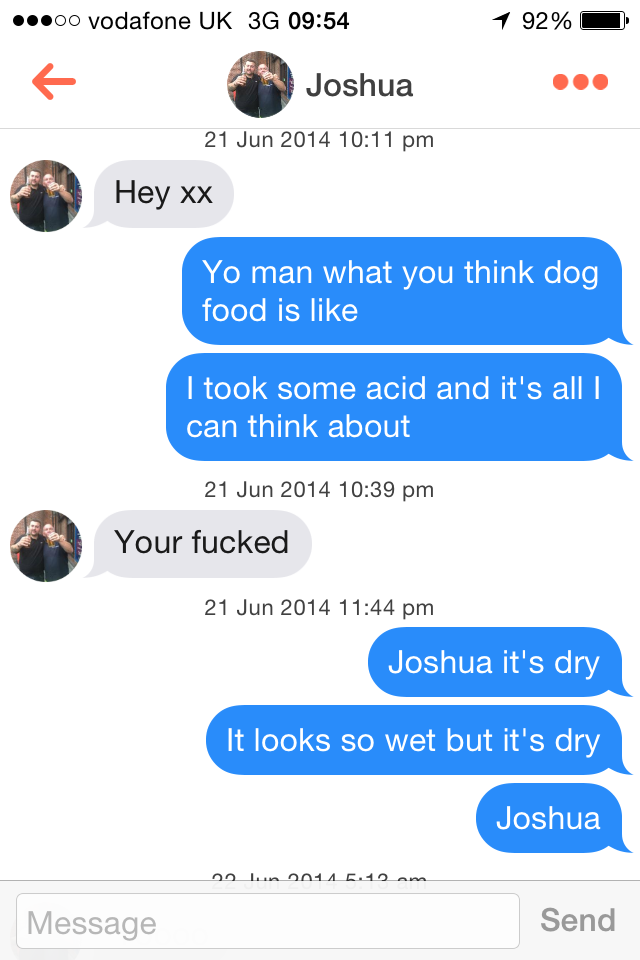 Tinder sexting on Being Direct