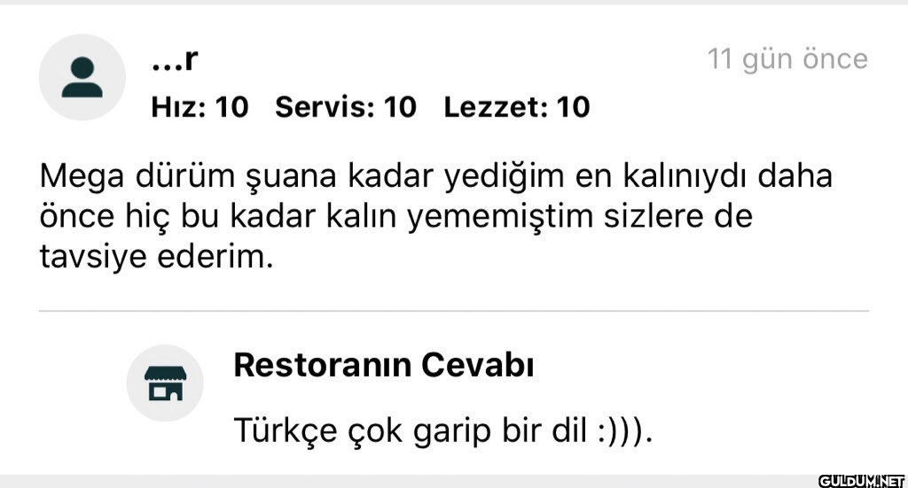 ...r Hız: 10 Servis: 10...