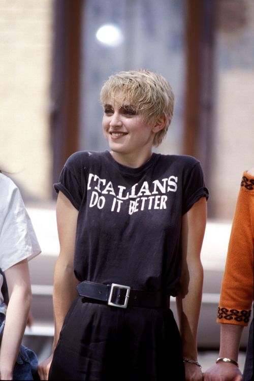 twixnmix:Madonna filming the music video for “Papa Don’t Preach” (1986)Photos by Terry McGinnis