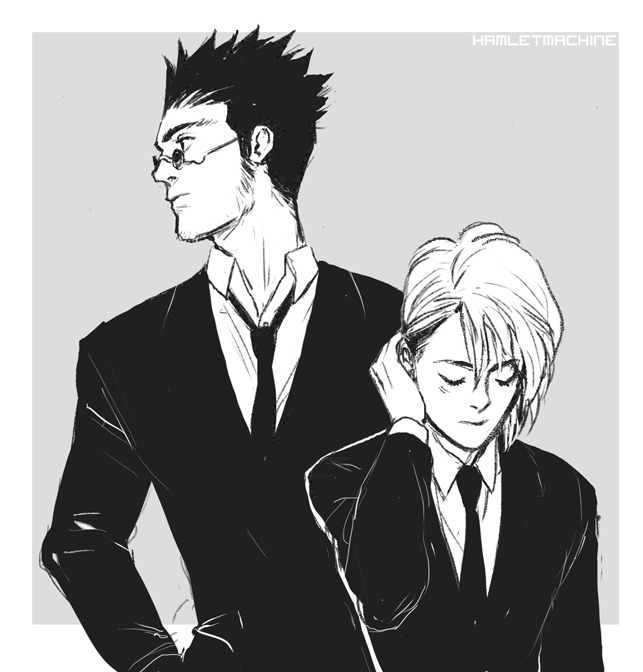 kurapika and leorio paladiknight (hunter x hunter) drawn by re_tae44