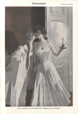 secretlesbians: omgiamdoll:  secretlesbians:  omgiamdoll:  secretlesbians:  thesebooksareolderthanyou:  Ferdinand von Reznicek - Polterabend 1907  I’m not a German speaker, but I did some googling and “Polter abend” means “wedding shower” or