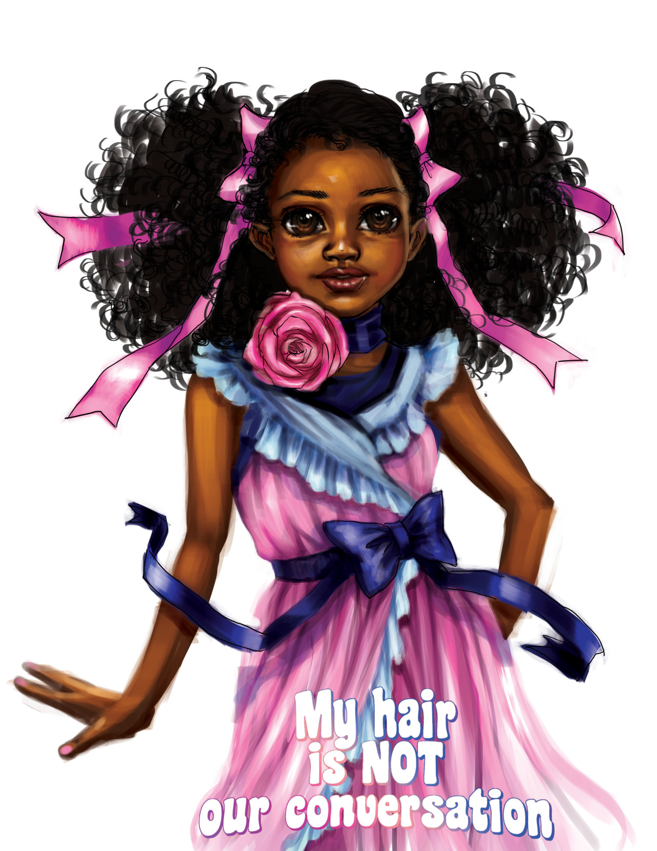 swordbrush:  I really like drawing little black girls 