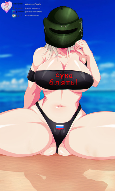 Russian Waifu Goddess, mounted and loaded!!  Aaaand, closing the R6Siege Summer Collection with a genderbend of our Lord Tachanka– In this case Goddess (⊙ヮ⊙). Anyways, I had lots of fun doing this collection, ((it made my summer less terrible