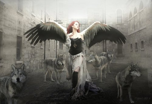 benefik:  portrait 01 and Gothic dark angel adult photos