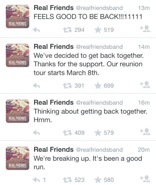 homes-ick:  ev4nder:  Reblog if you survived the Real Friends hiatus  tragic but im glad they’re back 