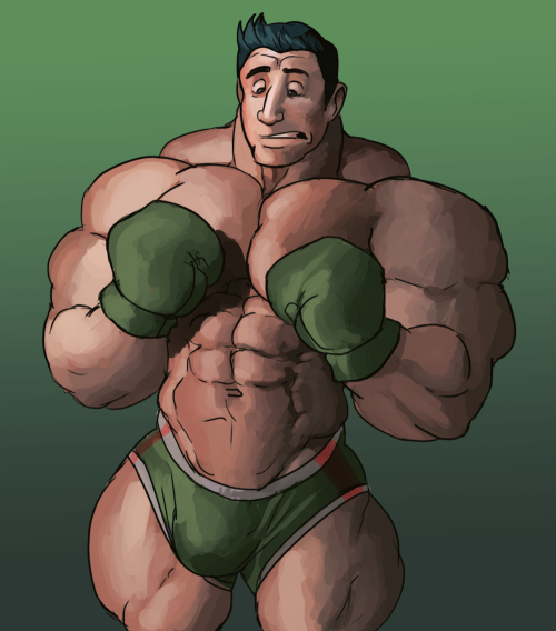 sarah-borrows:  Some little big mac commission. <3  Little Mac’s regimen seems to work much better than he intended.