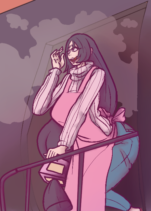 fenrirdraws:A drawing of Raikou calling Master and Kintoki in for a Mother’s Day meal!