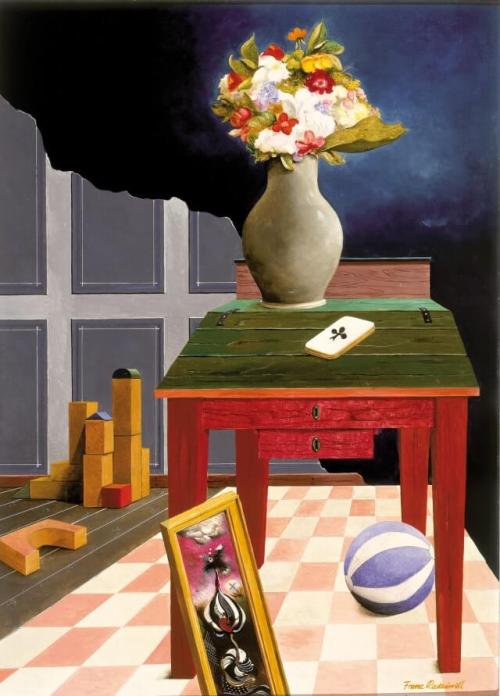 Babsche*  Still Life   -   Franz Radziwill , 1952-53.German, 1895-1983Oil on panel,  * artist’s daug