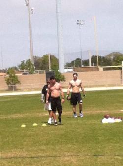 Aaron Murray and Arthur Lynch working out!