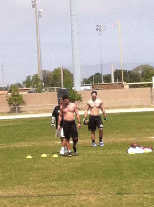 Porn Pics Aaron Murray and Arthur Lynch working out!