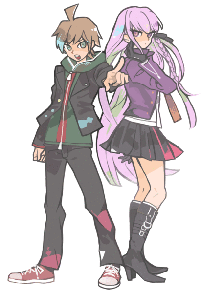 aphbelgiums:  苗木くんと霧切さん             