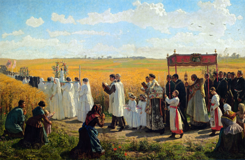 by-grace-of-god: One of my favourite paintings. Blessing of the Wheat Fields by Jules Breton 