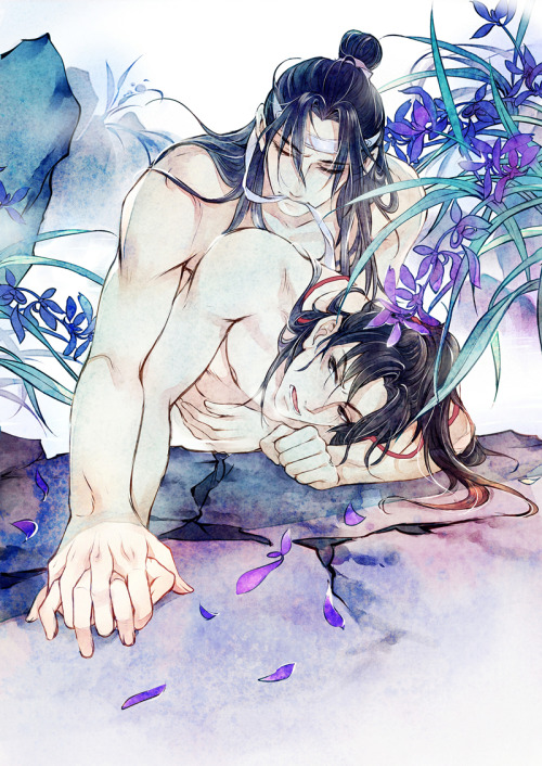 魔道祖师fanart   蓝忘机X魏无羡   by 翅膀