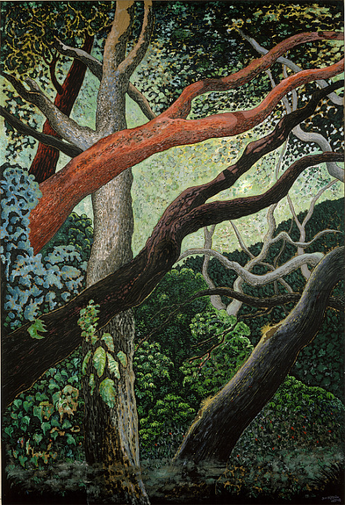 huariqueje:The Forest   -    Jan Håfström, 1967-68Swedish, b. 1937-Acrylic
