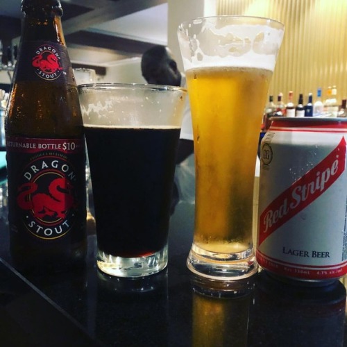 Dragon Stout and Red Stripe (Local Fare on Holiday) - @redstripe - - - #drinkbeernow #beer #beerme