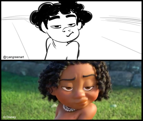 ryangreenart:Moana storyboards compared to the final movie. (Follow me on Instagram for more detaile