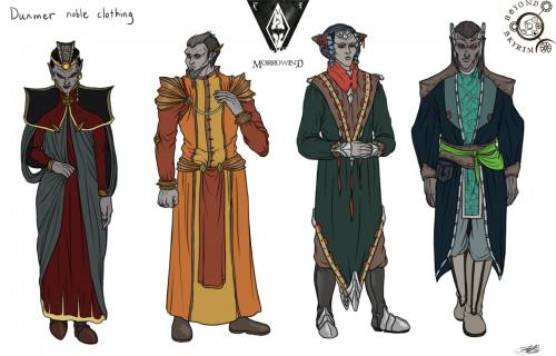 beyondskyrim:Concepts from the province of Morrowind, this time clothing designs made by our fantast