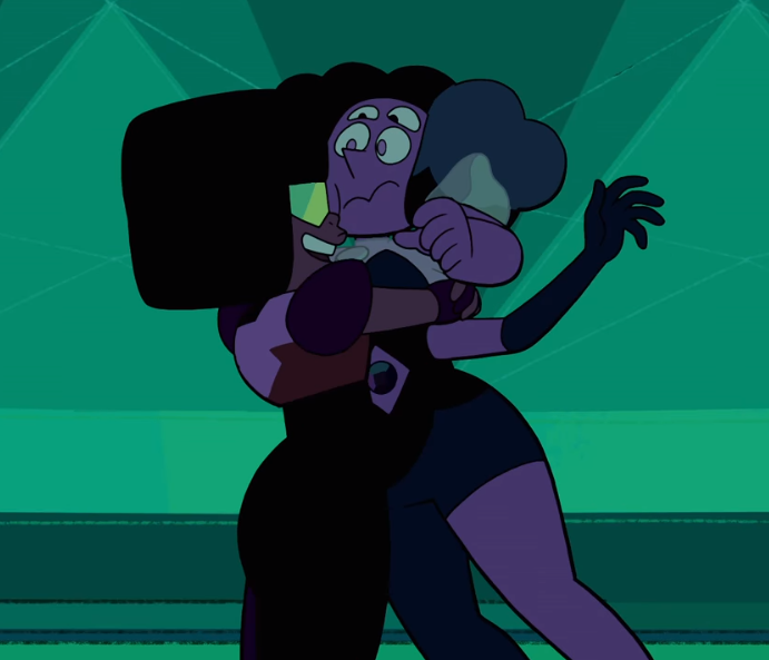 kenz-quartz: This definitely made me scream a little when Garnet hugged Rhodonite!