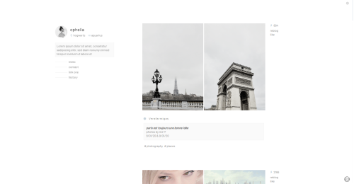 venusthms:  theme 05: ophelia by venusthms  preview | download (alternative) features: 350-540px pos