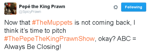 kevinarsenault:The way the Muppets are handling their show’s cancellation puts a smile on my face