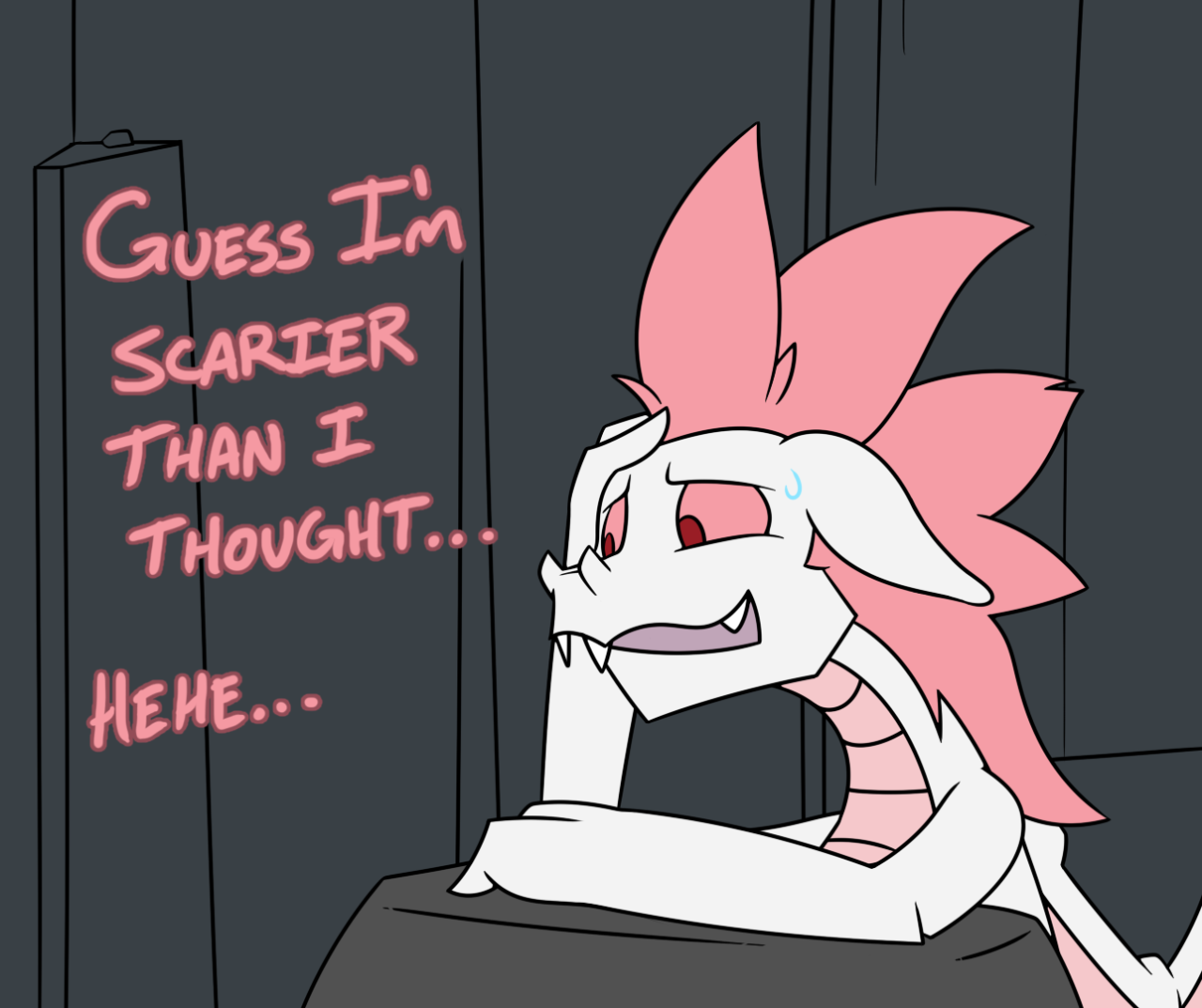 closetfizzle:I- I don’t think the ponies would want a b-big, scary dragon living