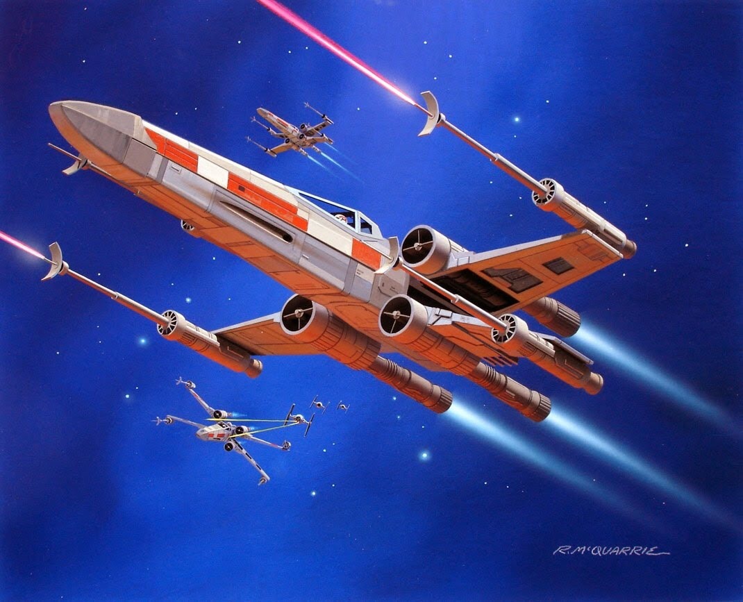 talesfromweirdland:  Colorful Ralph McQuarrie art for Star Wars toy packaging.  (The