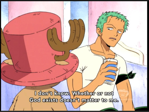 amperehope:  Roronoa Zoro: Teaching blue-nosed Reindeer how to not be a dick about Atheism since 2002. 