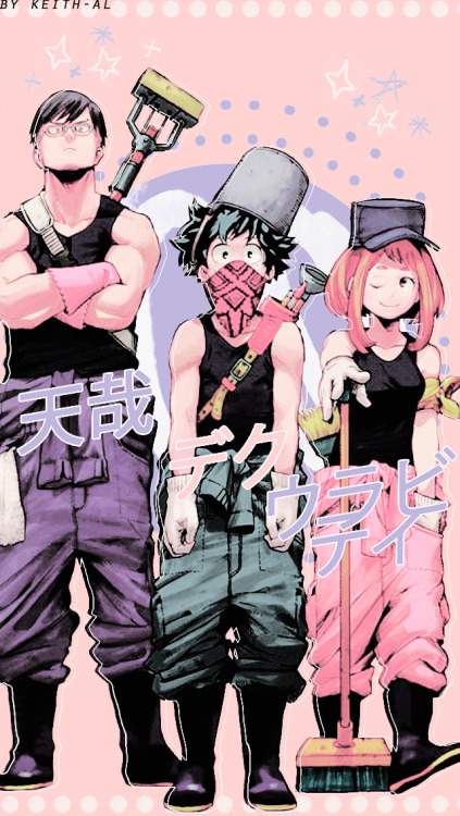 keith-al: Boku no Hero Academia ( bnha ) + Dekusquad (Izuku & Ochako & Tenya )ㅤPhone Wallpap
