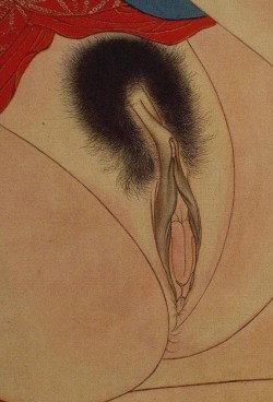 lanangon:  willytherat: Damn, they never put the source…. Here we have a Japanese painting, Edo Period, possibly on silk, Ukiyo-e school. The image is just a detail ;)  Anatomia
