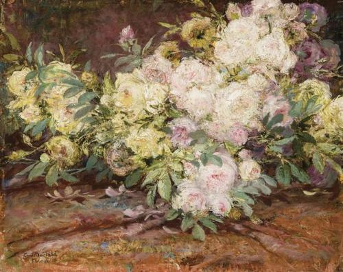 Een tuil bloemen, 1889, Constant Montald (1862 - 1944)