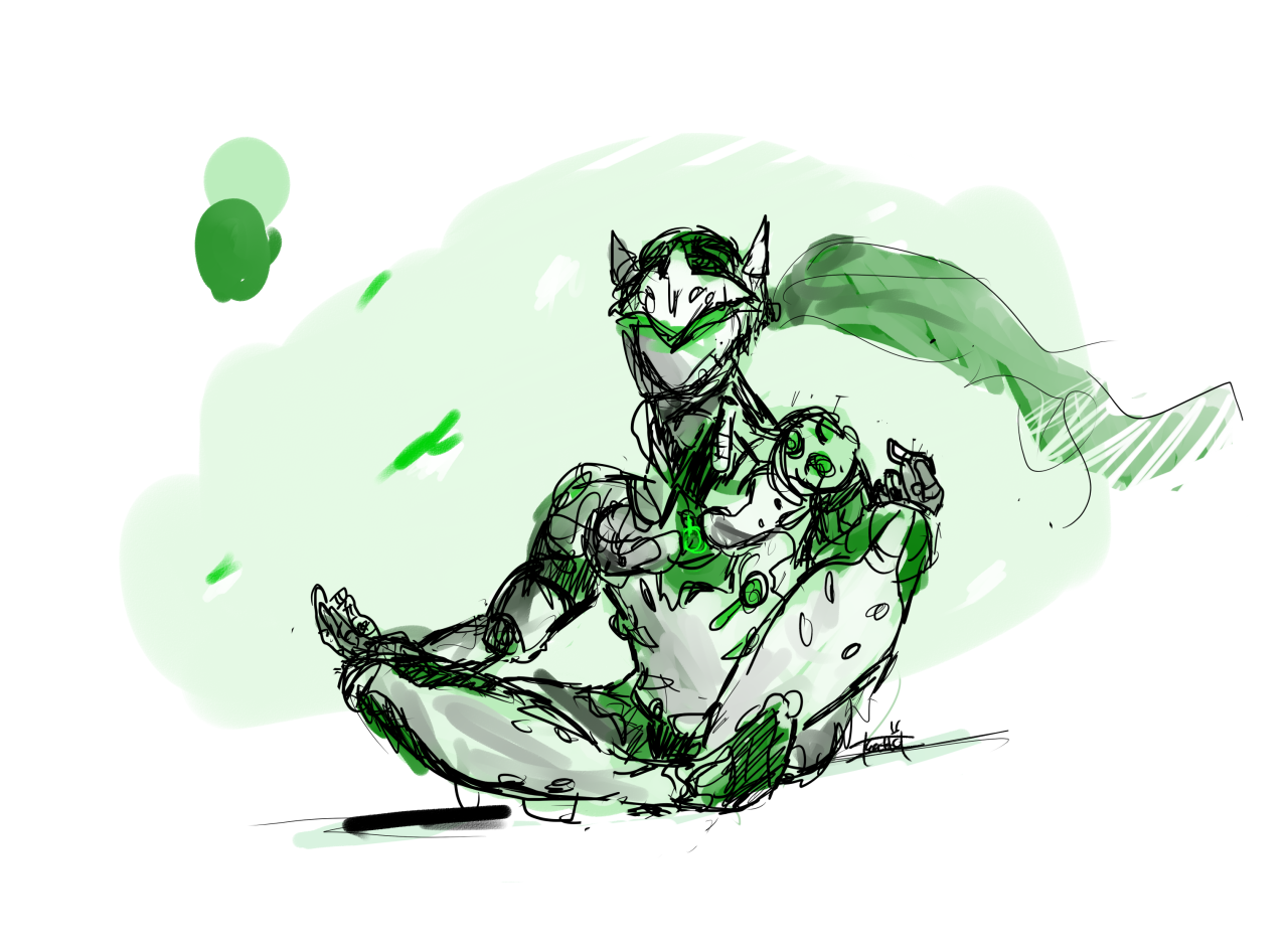 genjisbutt:  meditating Genji? (￣▽+￣*) 