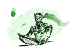 genjisbutt:  meditating Genji? (￣▽+￣*)