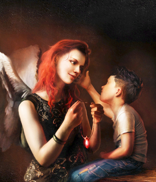 hollownephilim:A mother’s love. Eva and Dante.DmC Devil May Cry concept art: Alessandro “Talexi” Tai