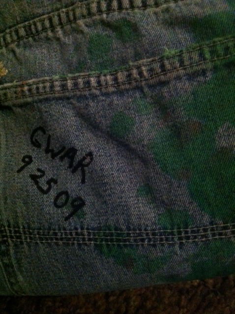 Porn Pics My slime stained jeans from GWAR 2009 in