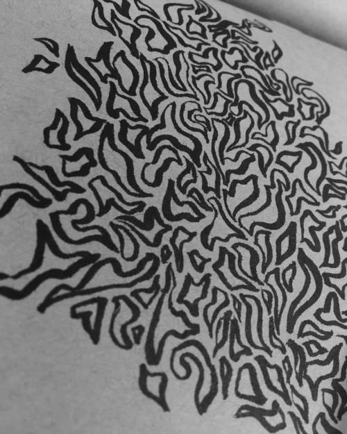 Inktober Day 2: Simple abstracts organic shapes. Gonna hopefully tackle something larger tomorrow #i