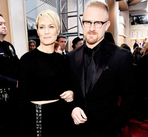 Robin Wright and Ben Foster at the 72nd Annual Golden Globe Awards.