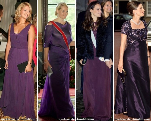 royal ladies in purple