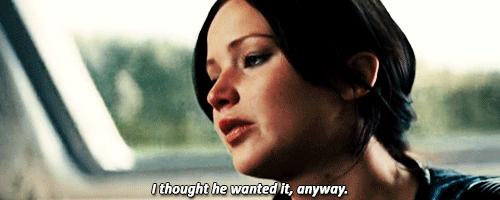 tshowaddict-deactivated20201203:  I’m the one who suggests the public marriage proposal. Peeta agrees to do it but then disappears to his room for a long time. Haymitch tells me to leave him alone. 