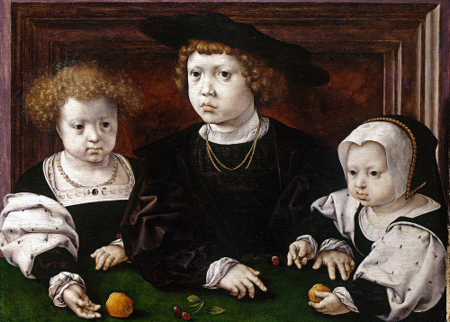 history-of-fashion:1526 Jan Gossaert - Three children of Christian II of Denmark