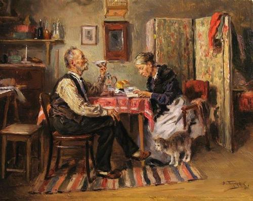 artist-makovsky - Morning tea, 1891, Vladimir Makovsky