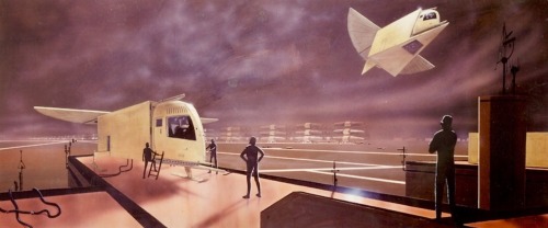 manyworldspress:Ron Miller, ornithopter, ca. 1983. Concept art for David Lynch’s Dune (Un