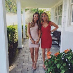 MILF and her daughter in a tight dress:
