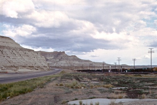 Wyoming Landscape from I-80 Business, Near Rock Springs, 1969.