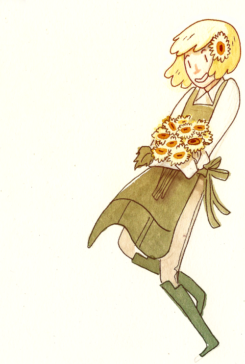 Drawing Armins rain or shine. More colored preorder doodles. The sunflower Armins went to mini-armin