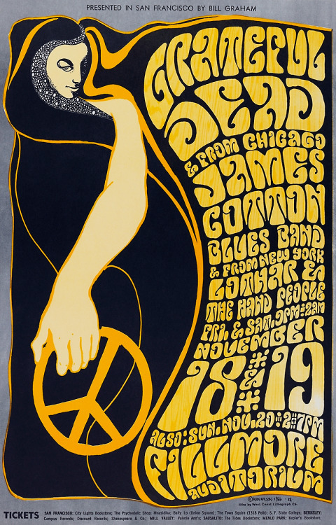 Poster for the Grateful Dead at the Fillmore, San Francisco, 1966 / poster designed by Wes Wilson.