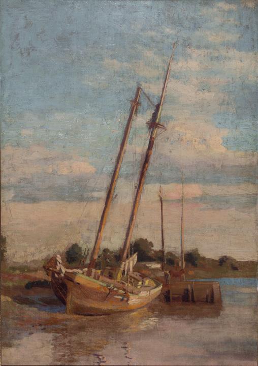 centuriespast:  Boat in the Port Thomas P. Anshutz (1851-1912) ca. 1898 Oil on canvas